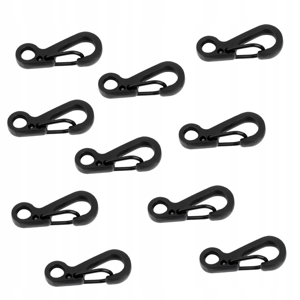 .10Pcs Mini Carabiner Clips with Metal Hook And