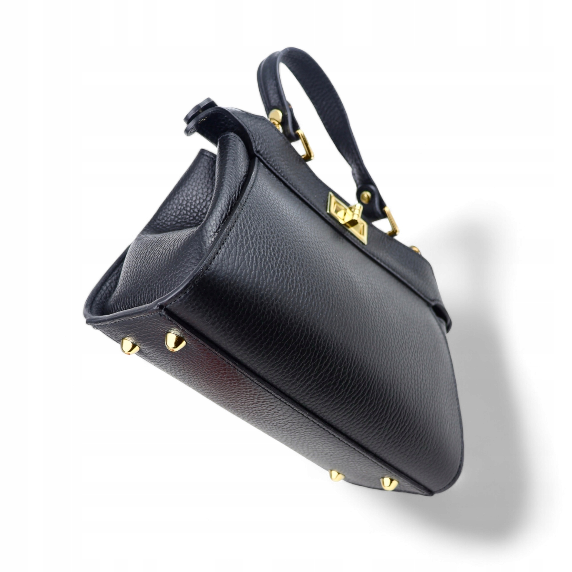 Torebka Damska, licowa skóra Judy Czarny Styl miejski