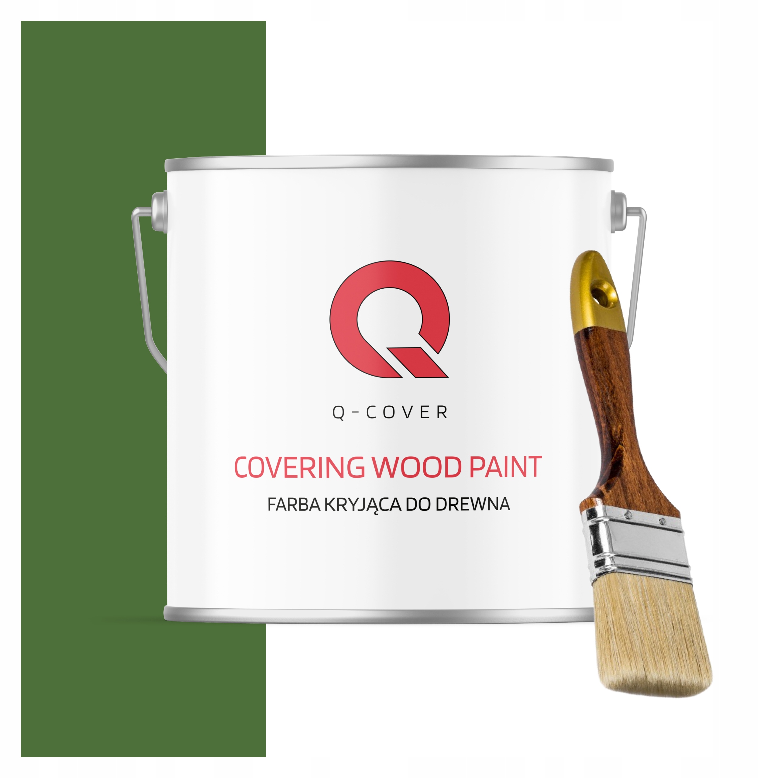 Krycí Barva na dřevo renovace 5 l polomatná barva zelená tráva štětec