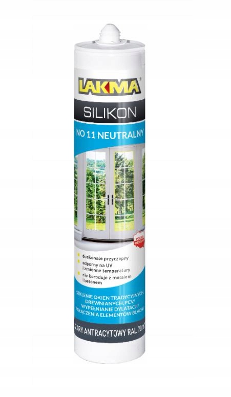 

Silikon Neutralny NO11 Szary antracyt.300ml Lakma