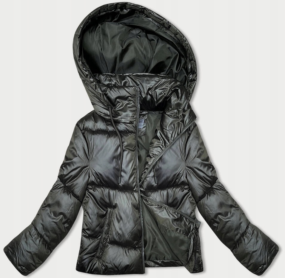 Krátká Bunda S Kapucí B8193 Army L (40)