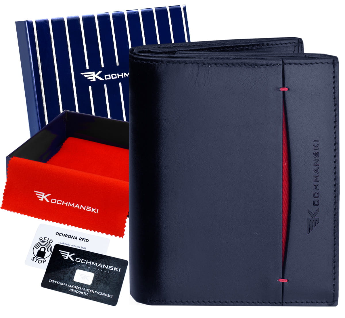 

Kochmanski portfel męski skórzany XXL Rfid duży