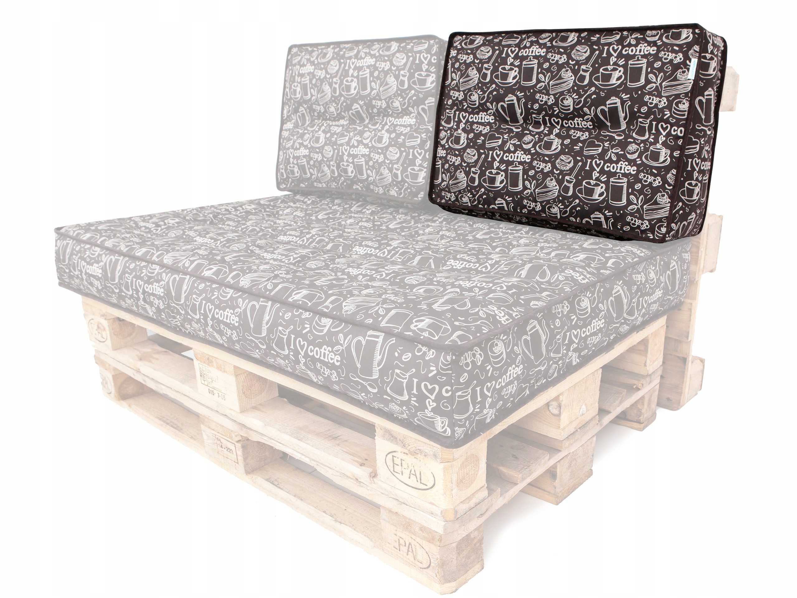 Polštář na opěradlo pro nábytek z palet malý 60x40