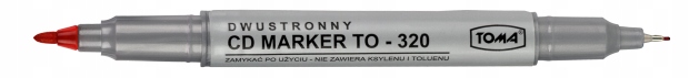 

Foliopis Marker CD Toma dwustronny TO-320 czerwony