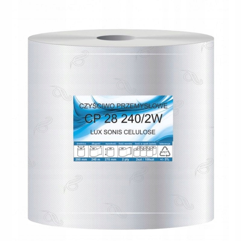 Czyściwo białe celuloza 100% 240 mb Claremmi