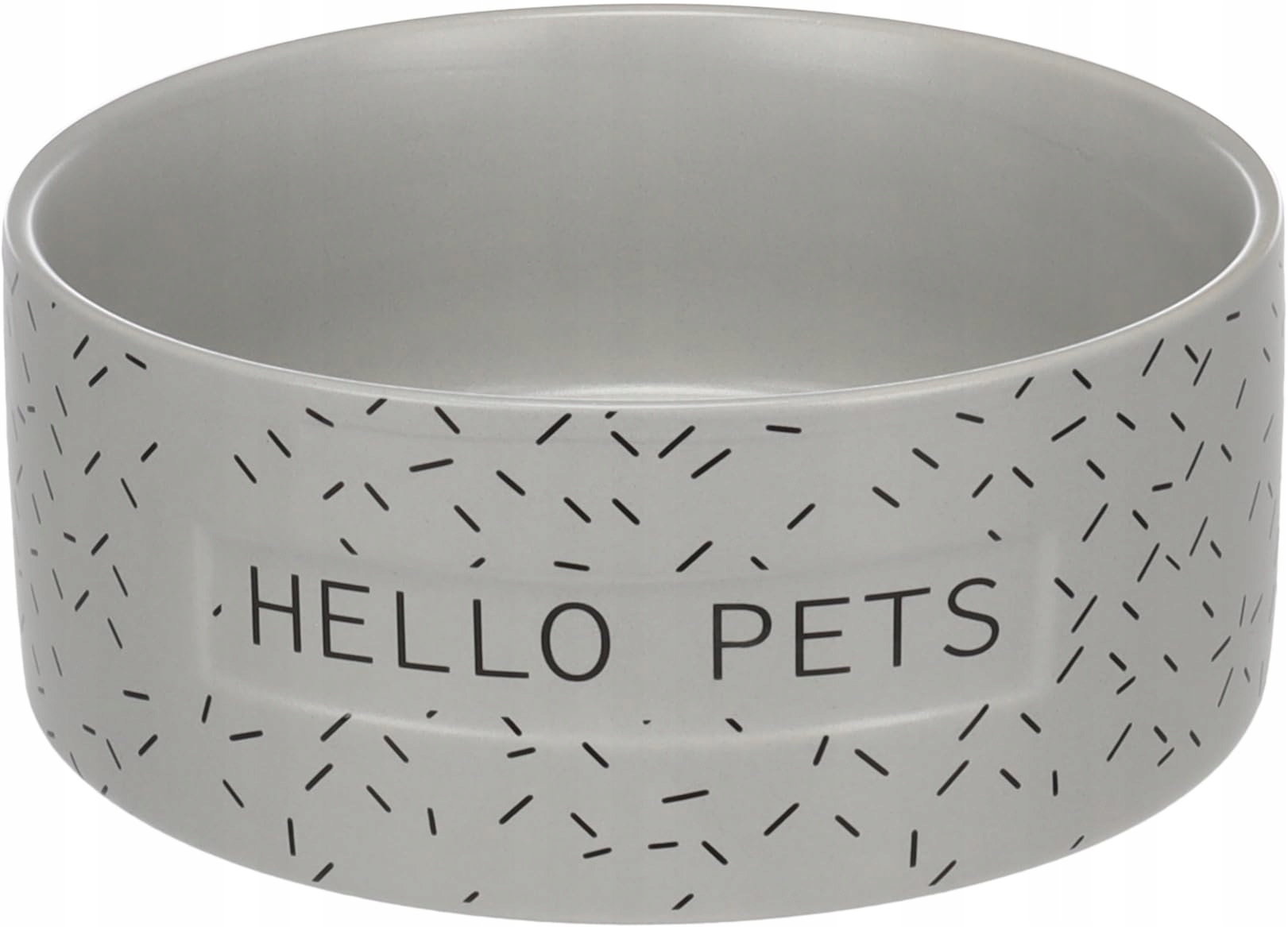 Levně Flamingo Miska pro psa keramická velká 1,1 l šedá do myčky nádobí