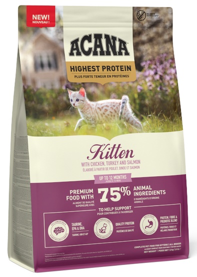 Levně Vysokoproteinové krmivo pro koťata – 75 % živočišných složek – Acana 1,8 kg