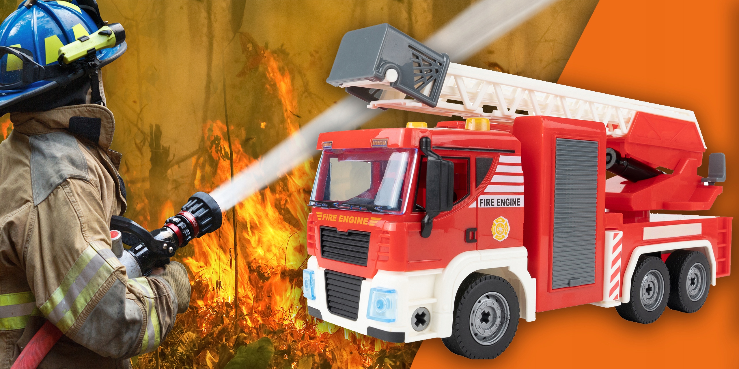 WÓŻ STRAŻACKI AUTO DO MONTAŻU STRAŻ POŻARNA 95 EL ŚWIATŁO DŹWIĘK WALIZKA Marka MalPlay