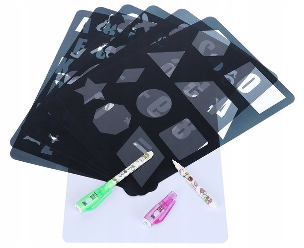 DUŻA TABLICA DO RYSOWANIA MALOWANIA ŚWIATŁEM LED Kolor dominujący biel