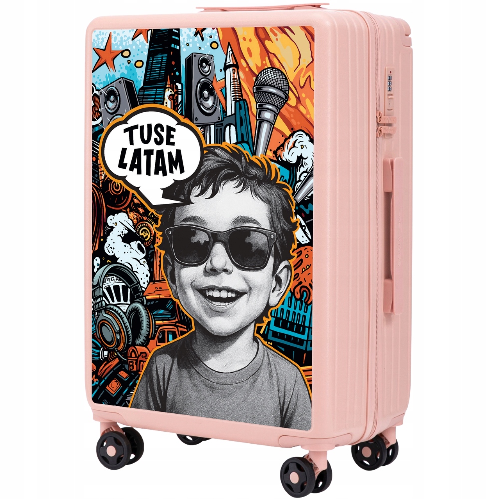 Střední kufr z Abs, odolný, cestovní zavazadlo XL na kolečkách, tvrdé Wings