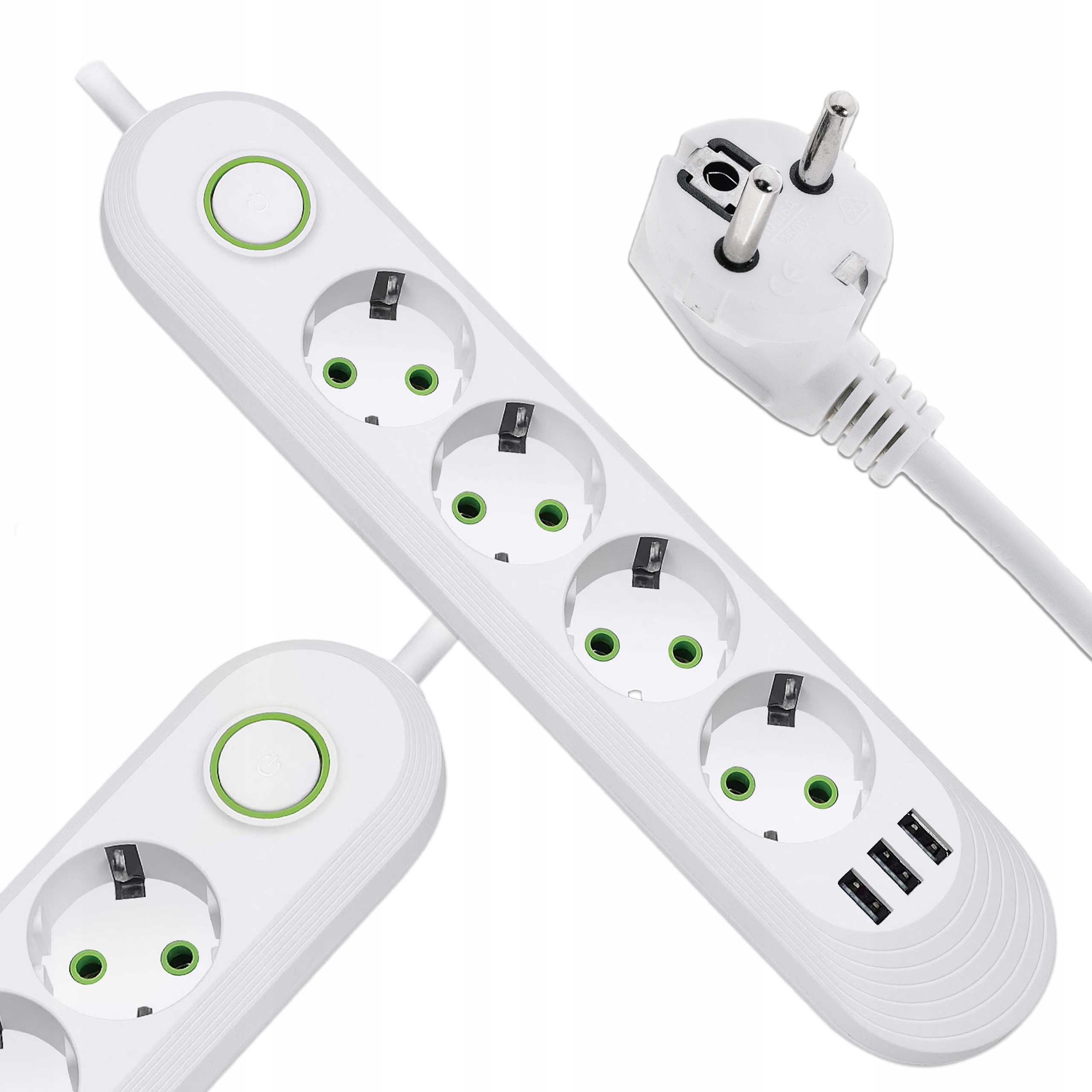 

Przedłużacz Appio listwa 2m 4 gniazda 3x Usb
