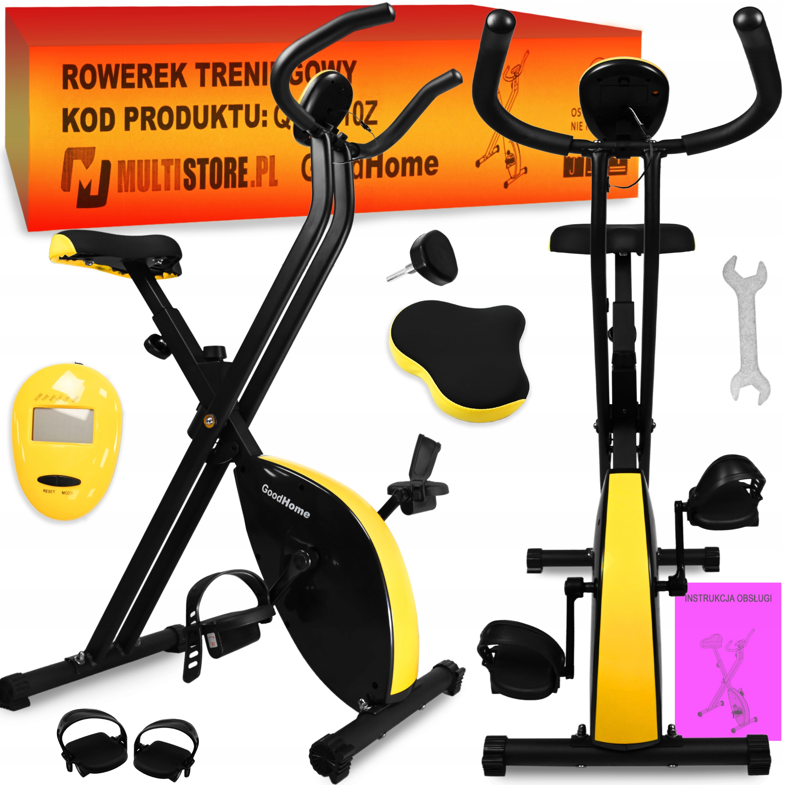 

Rowerek Rower Stacjonarny Treningowy Składany 9w1