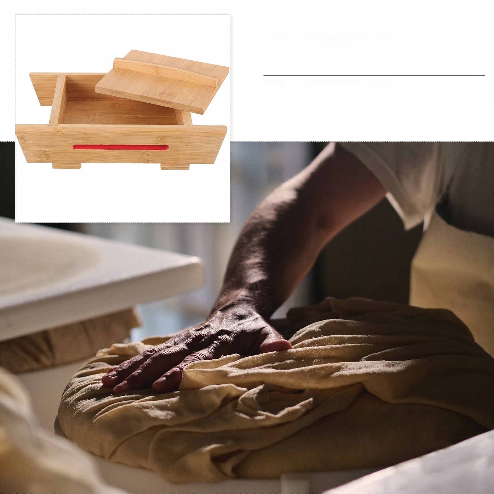Tofu ir paneer sūrio presas su forma vandeniui nuspausti, 27.00 x 16.00 x 6.50 cm – patogiam darbui virtuvėje