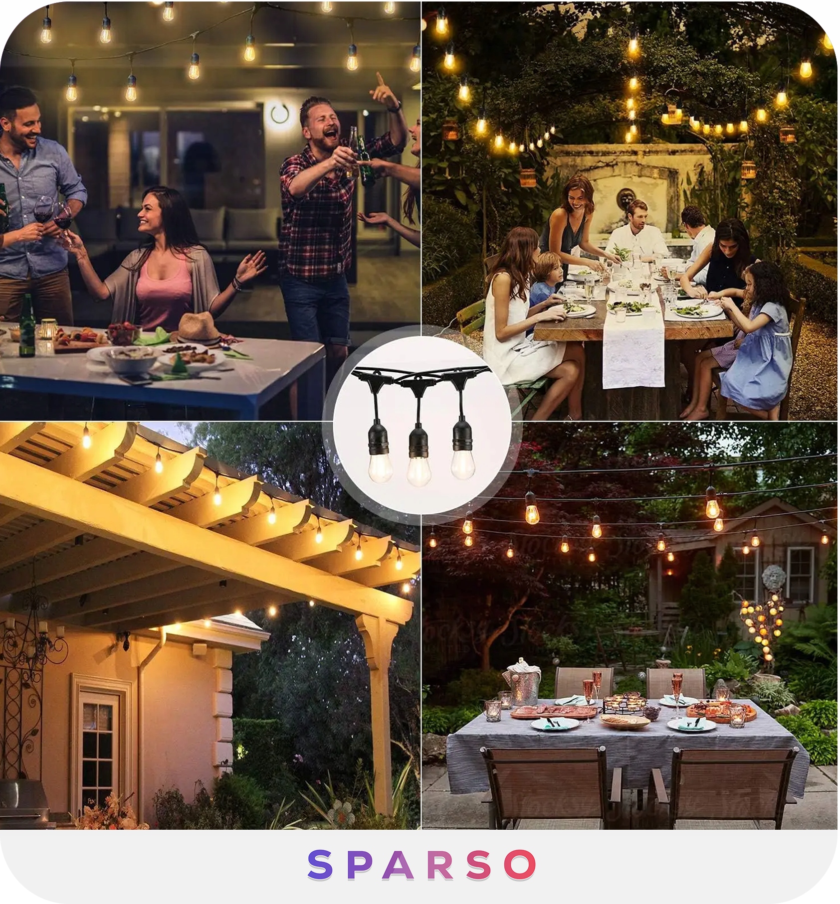 GIRLANDA OGRODOWA LED 20m Lampki Świetlna Łańcuch WODOODPORNA 21x Żarówki EAN (GTIN) 5904670340853