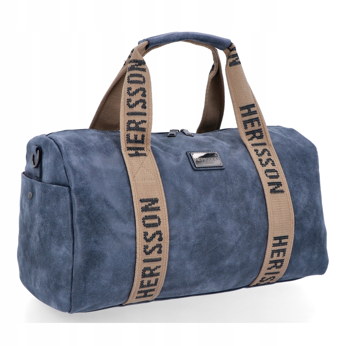 Kožená cestovní taška velká dámská modrá Herisson HR2102A662