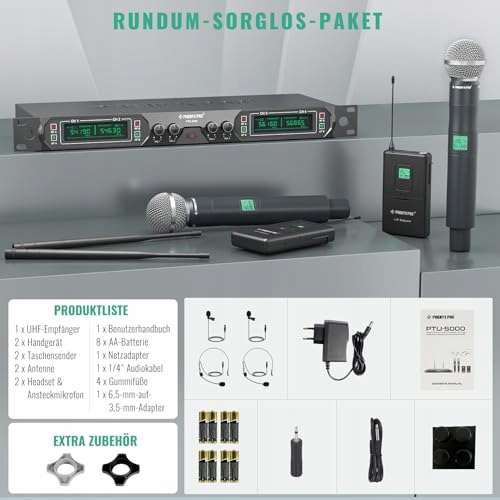 PHENYX PRO 4-Kanałowy System Mikrofonów Bezprzewodowych UHF — miniatura 6