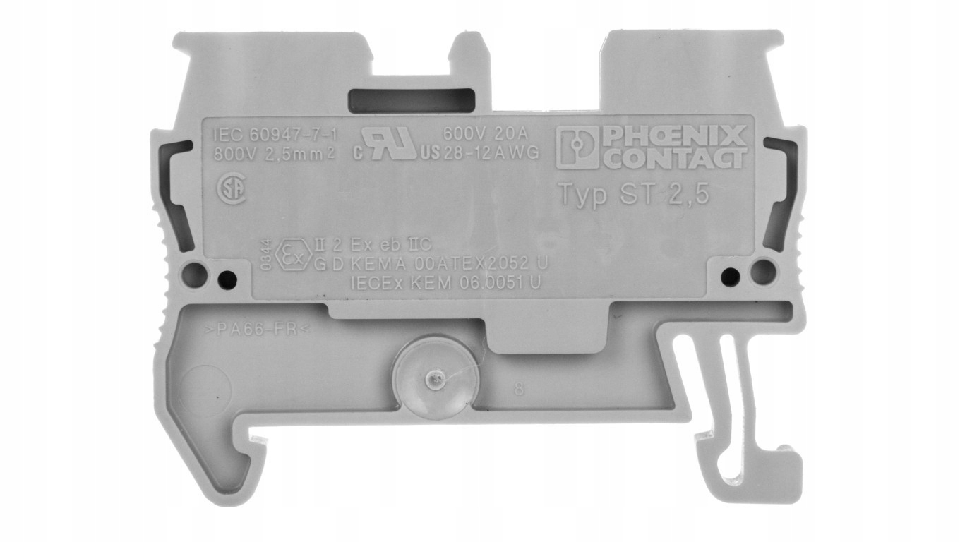 Złączka szynowa 2-przewodowa 0,08-4mm2 szara ST 2,5 3031212