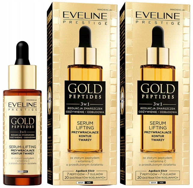 2 x Eveline Gold Peptides sérum Lifting Droper 30 ml Redukce vrásek