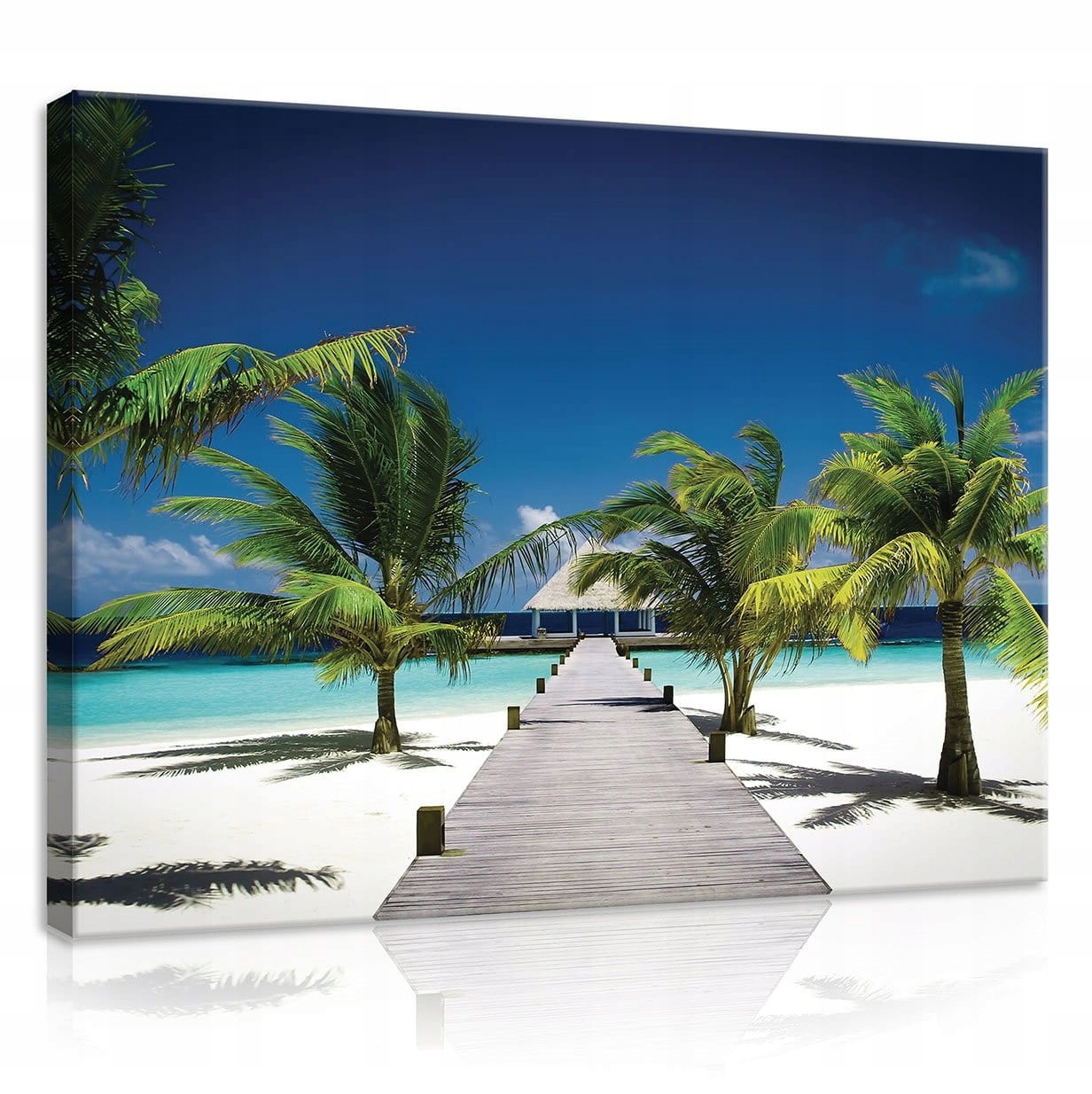 Obraz 80x60 Tropiky ráj pláž oceán palmy dovolená klid relaxace slunce