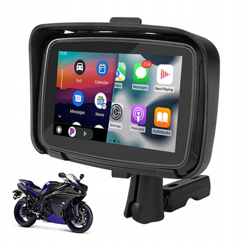 Motocyklová navigace 5" Ips CarPlay Android Auto Bezdrátově 1000NITS