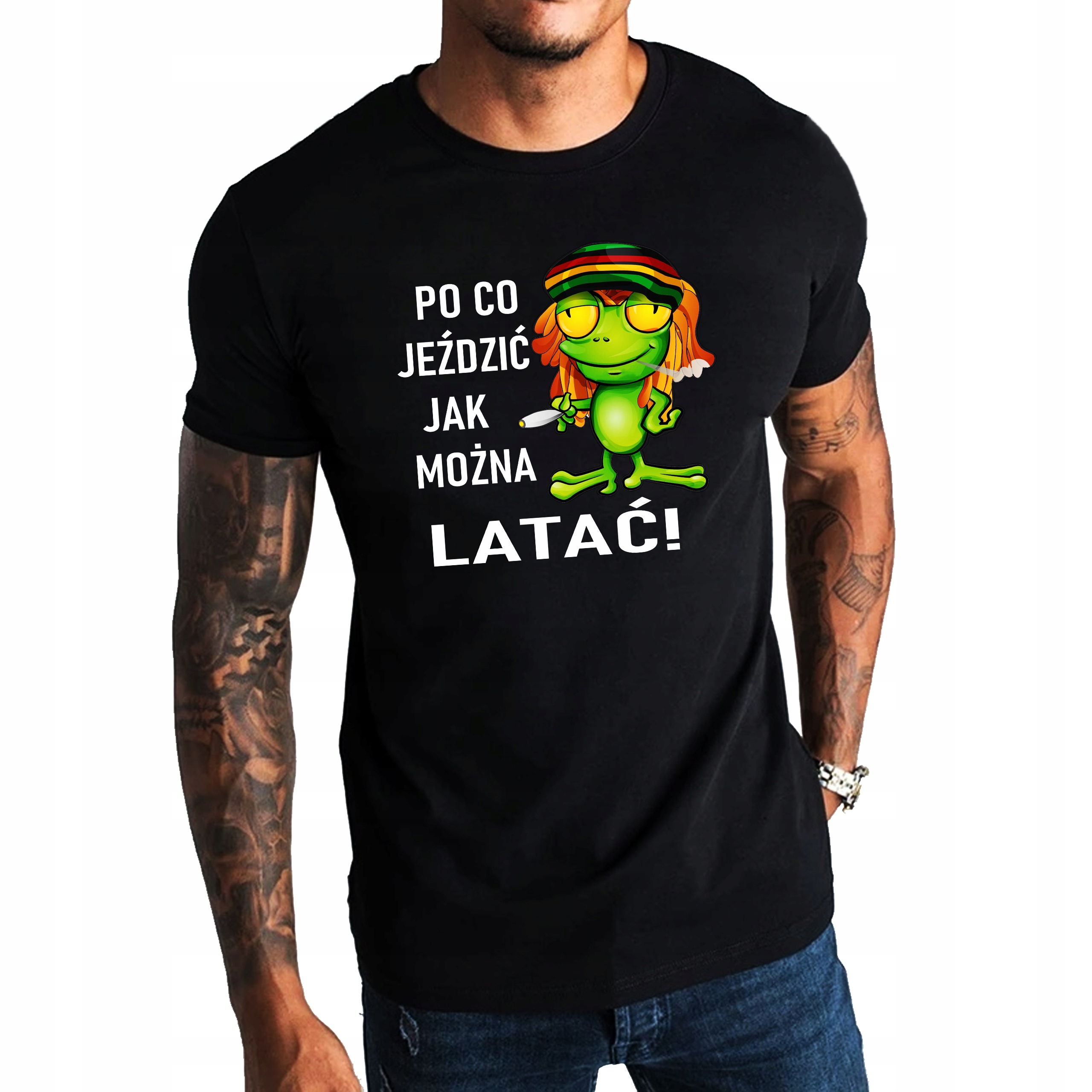 

Koszulka Man Blunt Jojnt Marihuana żaba Funny L