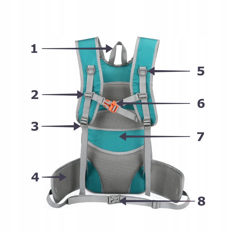 Plecak rowerowy 12l, plecak sportowy Szary plecak trekkingowy plecak górski Marka Inna marka