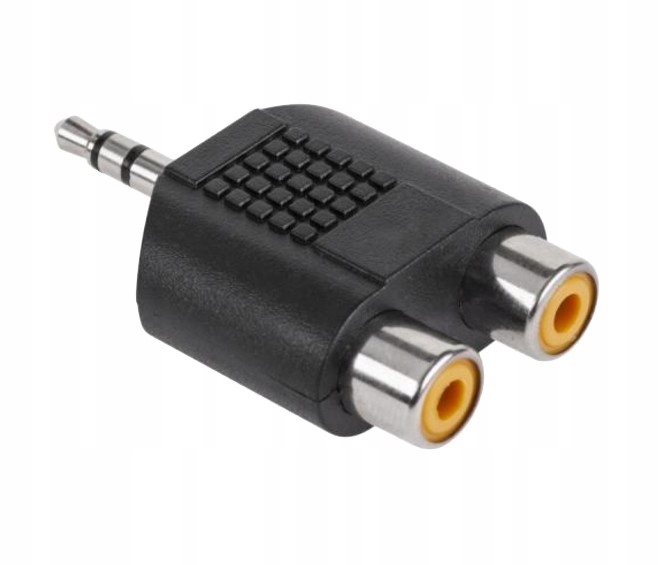

Przejściówka Adapter Wtyk Mini Jack 3,5 2x Gni Rca