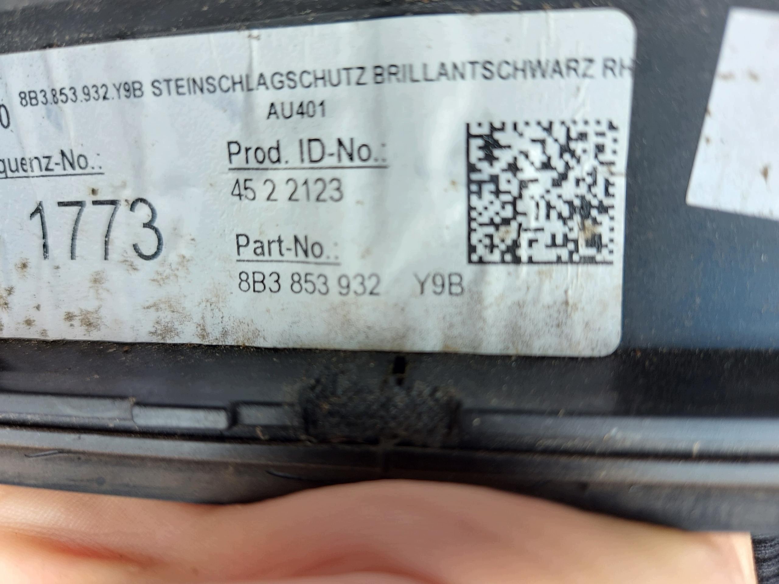 AUDI A5 8B3 B10 moulding threshold S-Line left right komplet 8B3853932
