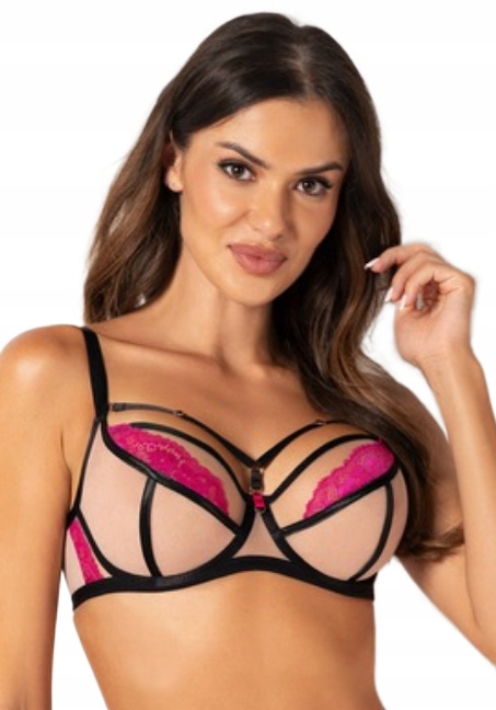 Mediolano Měkká Podprsenka Deziro Černo-růžová 19025 75E