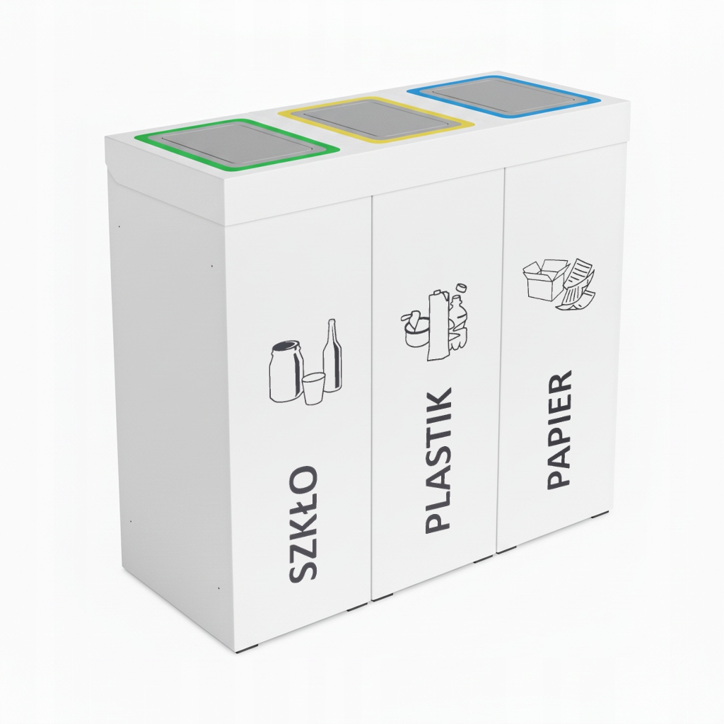 Odpadkový koš Deneb Levanto Pro, bílý