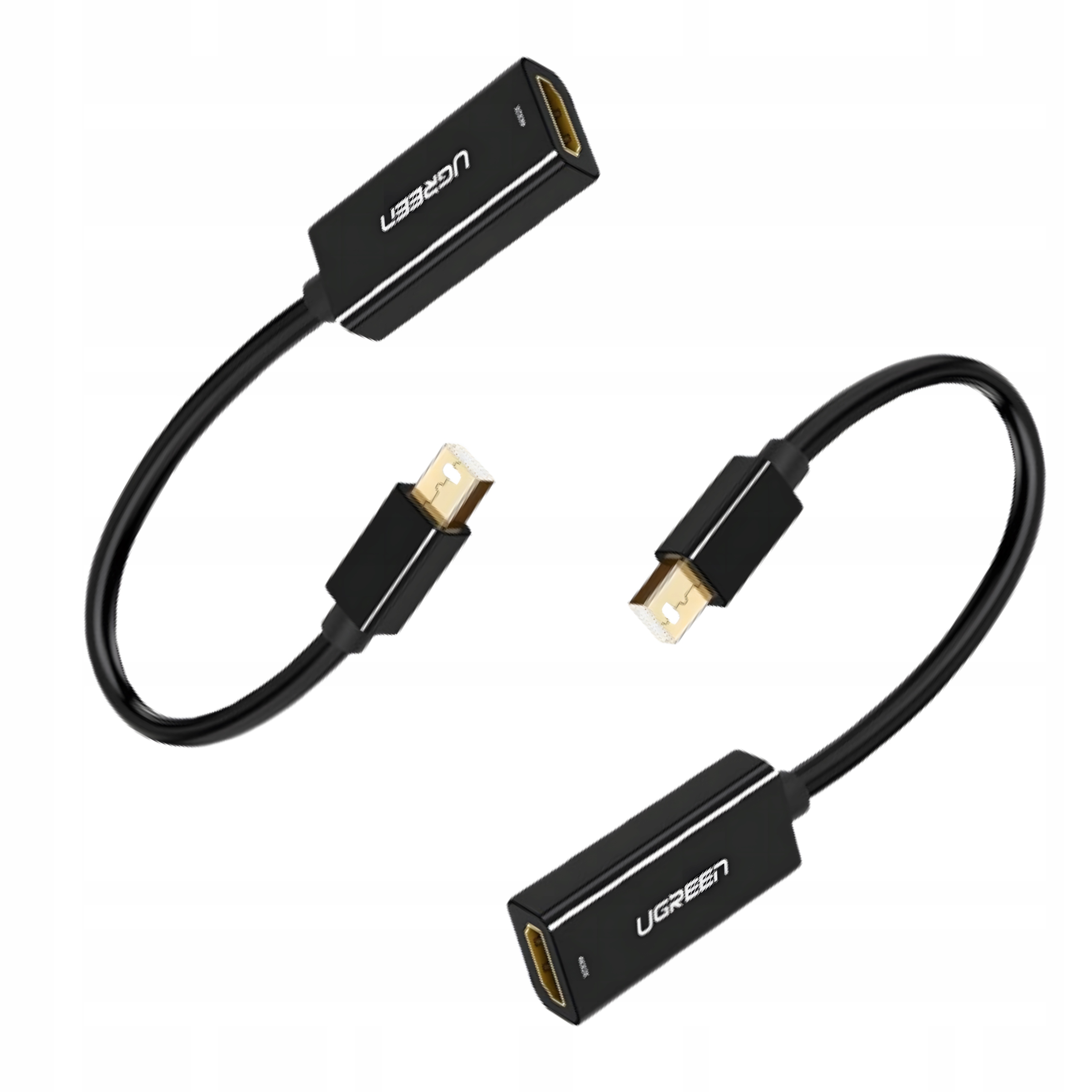2× Ugreen adapter mini Displayport - HDMI, 1080p, czarny