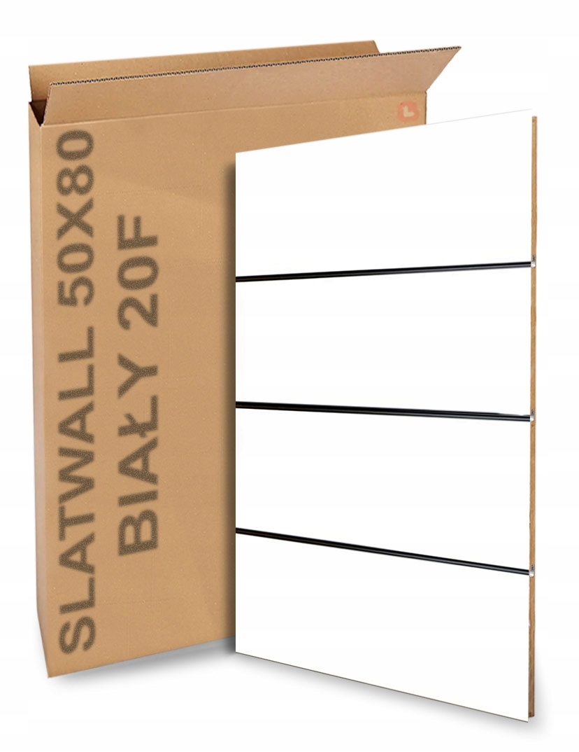 PANEL Slatwall Spacewall Best-Line 50x80cm 3 FREZY BIAŁY