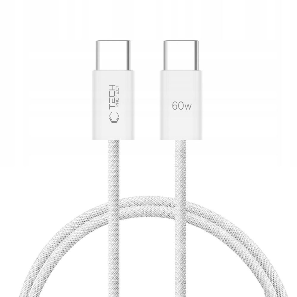 Tech-protect Kabel Ultraboost Classic 60W 3A Usb-c/usb-c 1M White