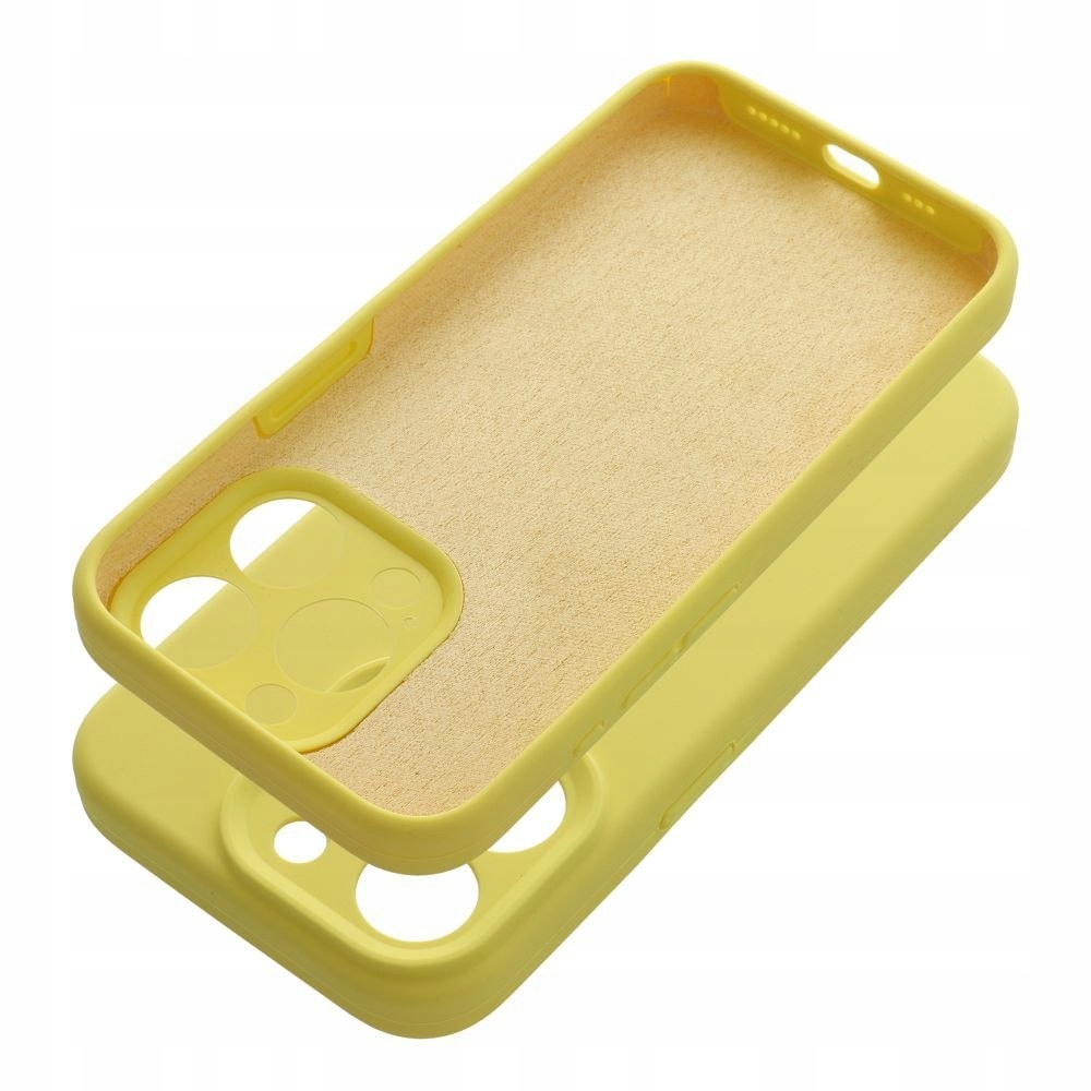 Etui na iPhone 16e (se 4 2025) 17e Silicone 2mm (camera protection) zółte