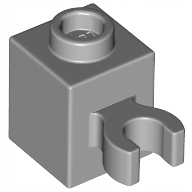 

Lego 30241b klocek z uchwytem 1x1 j.szar 10 szt N