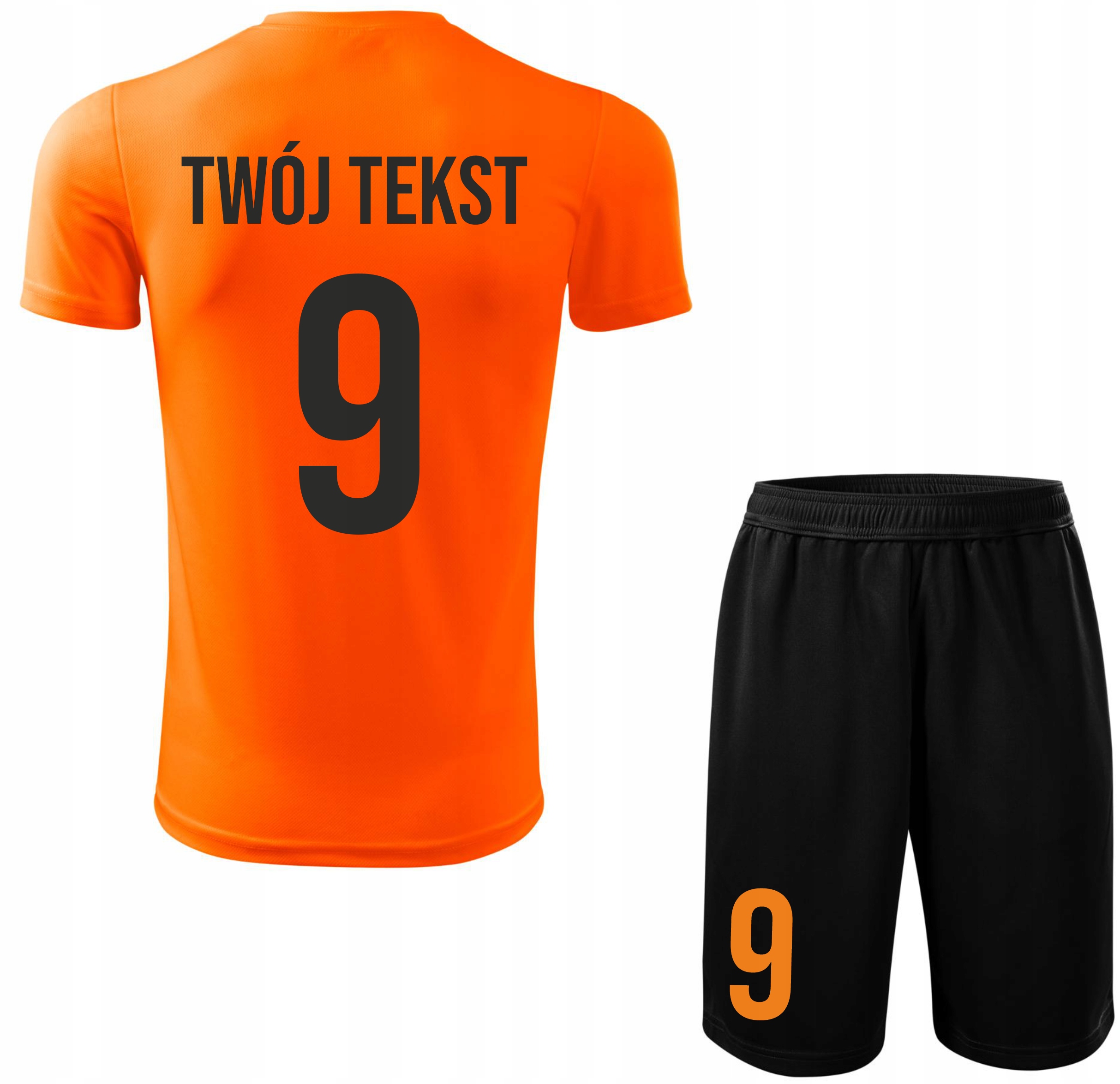Strój piłkarski Z Własnym Imieniem i Numerem komplet sportowy Na Wf 134