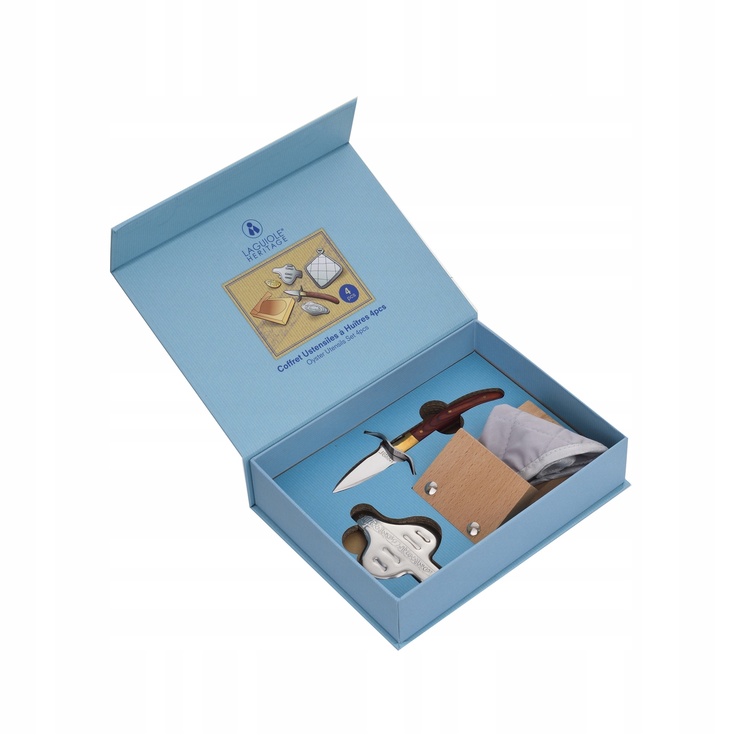 Sada na otevírání ústřic Nůž na ústřice Gift Laguiole Heritage