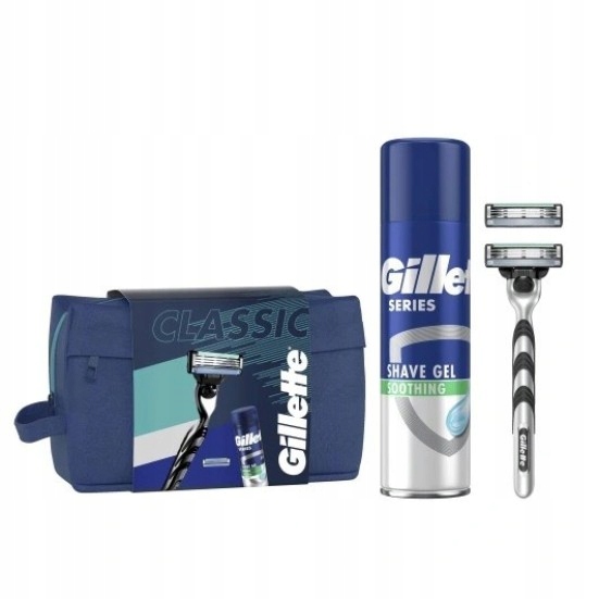 Gillette Sada strojček Mach3 + gél + kozmetická taštička