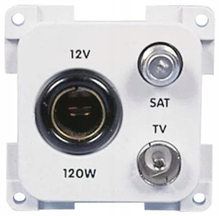 GNIAZDO ELEKTRYCZNE WEWNETRZNE 12V TV SAT