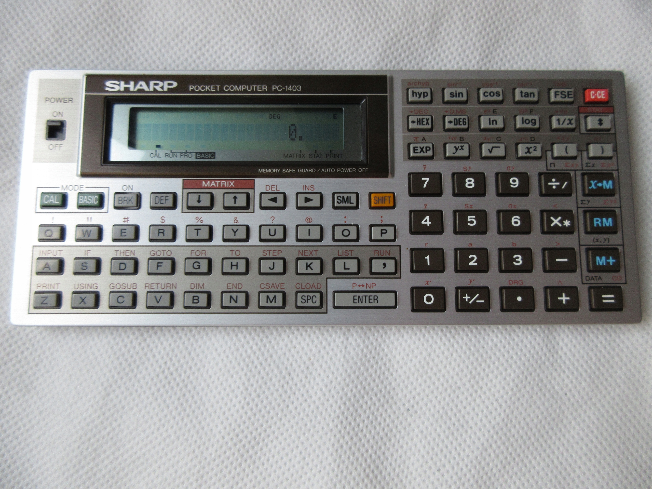 KALKULATOR SHARP POCKET COMPUTER PC-1403 UNIKAT VINTAGE BDB STAN