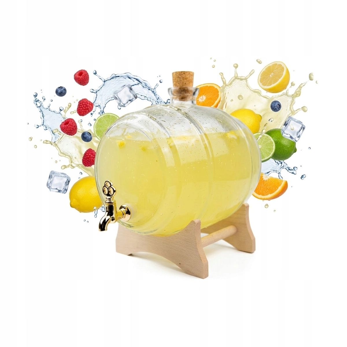 Betlík Skleněný 4L s kohoutkem na Bimber Víno Alkohol Svatba Dárek