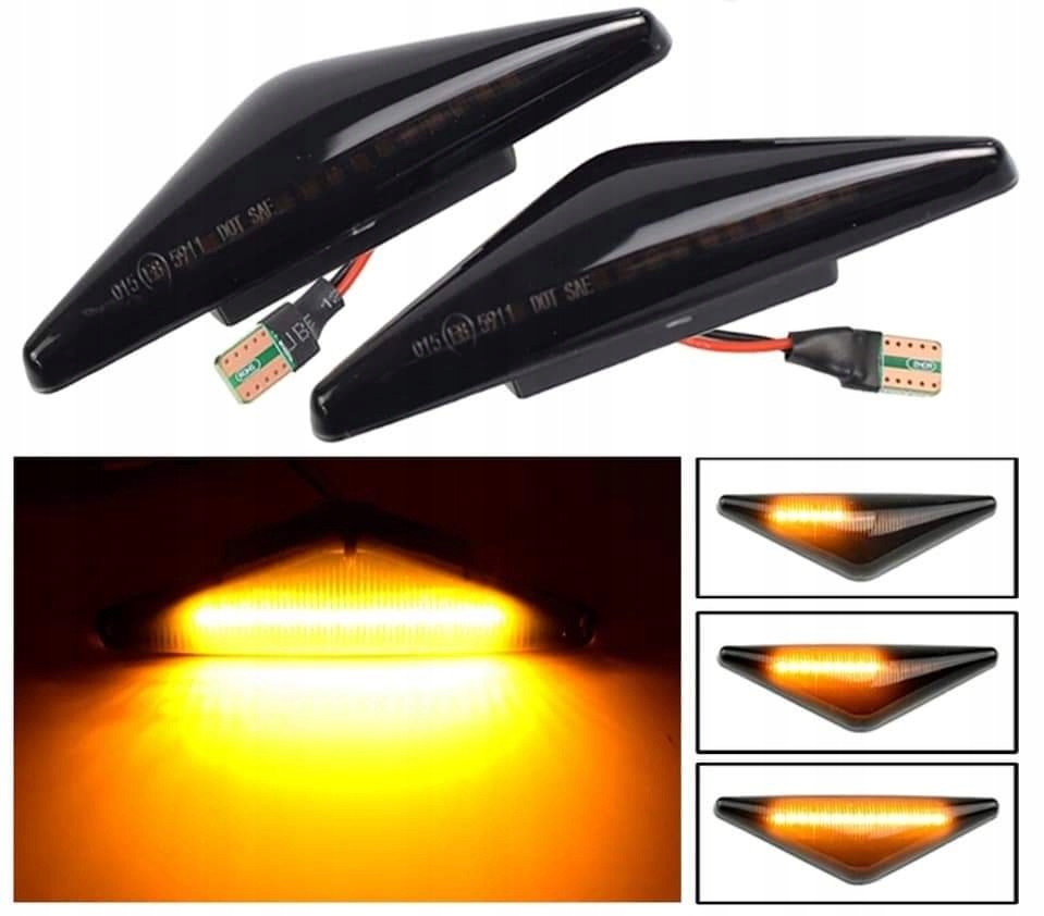 PŁYWAJĄCE KIERUNKOWSKAZY LED Ford Mondeo MK3 Focus Strona zabudowy Lewe boczne Prawe boczne
