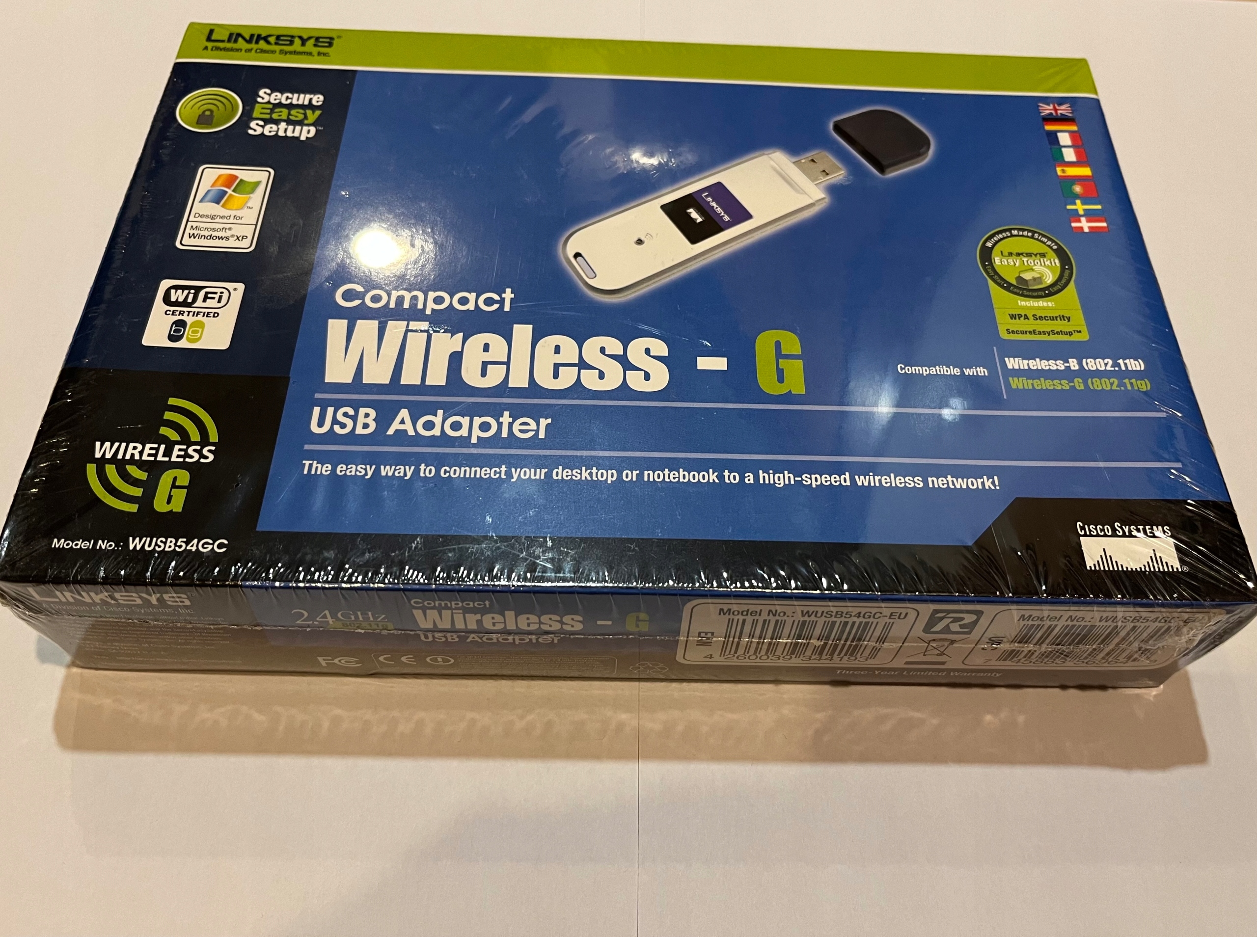 Karta sieciowa zewnętrzna Linksys 54 Mbit/s Mb/s