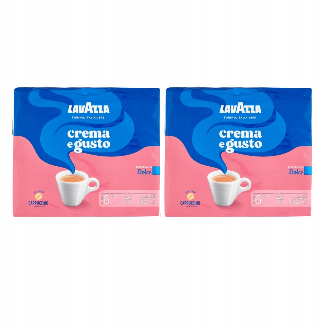 Levně Caffe' Crema e Gusto Dolce Mletá káva 4x250g Lavazza