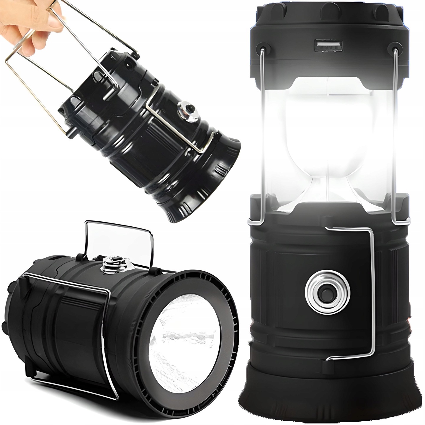 LAMPA SOLARNA LED TURYSTYCZNA AKUMULATOR SKŁADANA