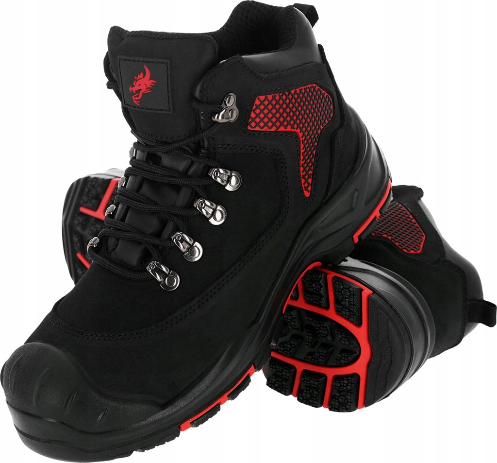 Buty robocze trzewiki skórzane kompozyt kevlar S3 Hro Mefisto r. 42