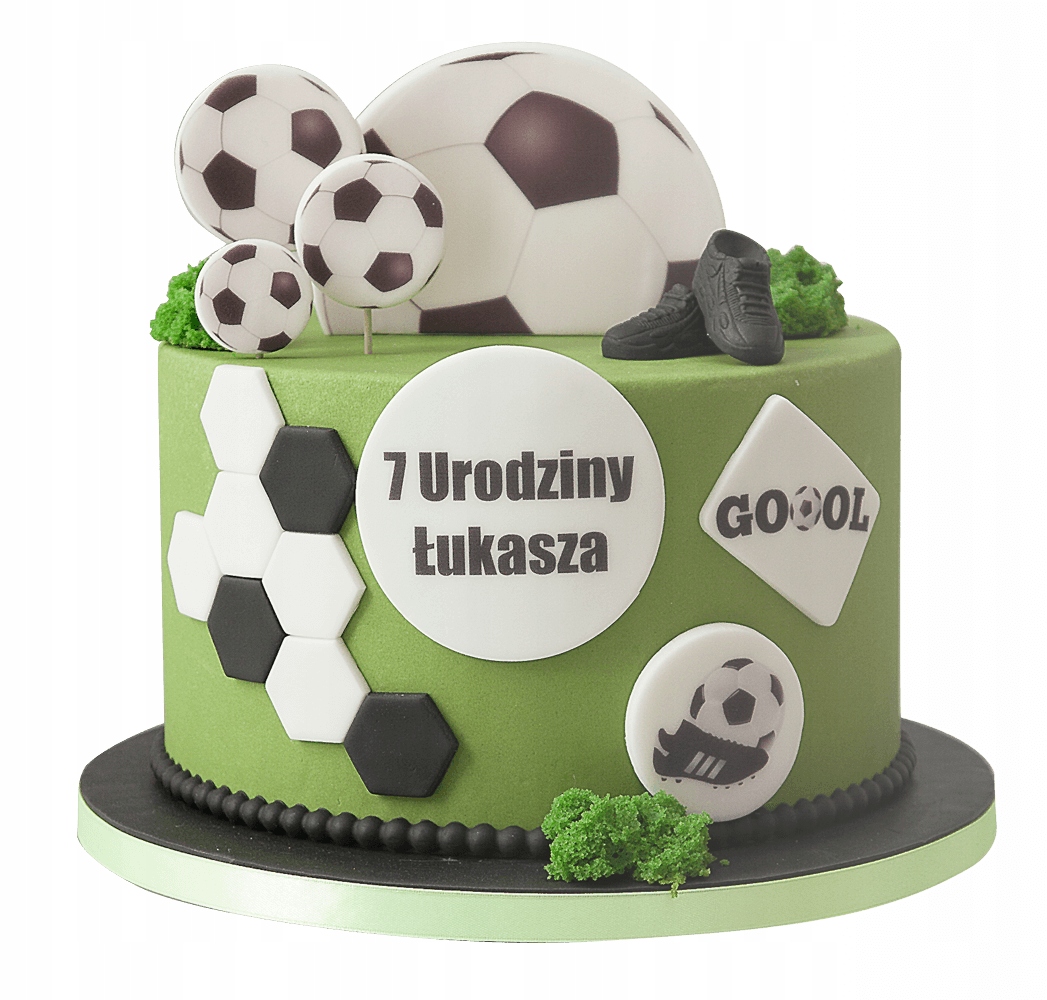 Zestaw Dekoracje na Tort Piłkarski 16 El. 2D