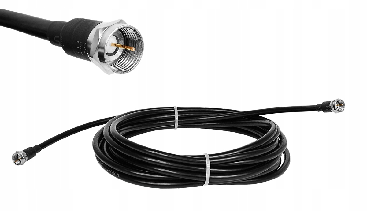 Gotowy kabel antenowy IAPT przewód RG-59 wtyk F / wtyk F 10m Marka inna