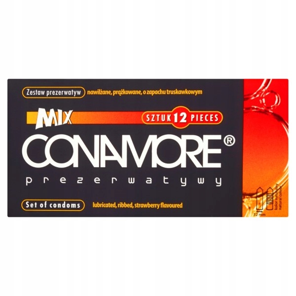 

Prezerwatywy Conamore MIX Nawilżane Prążki 12 szt.