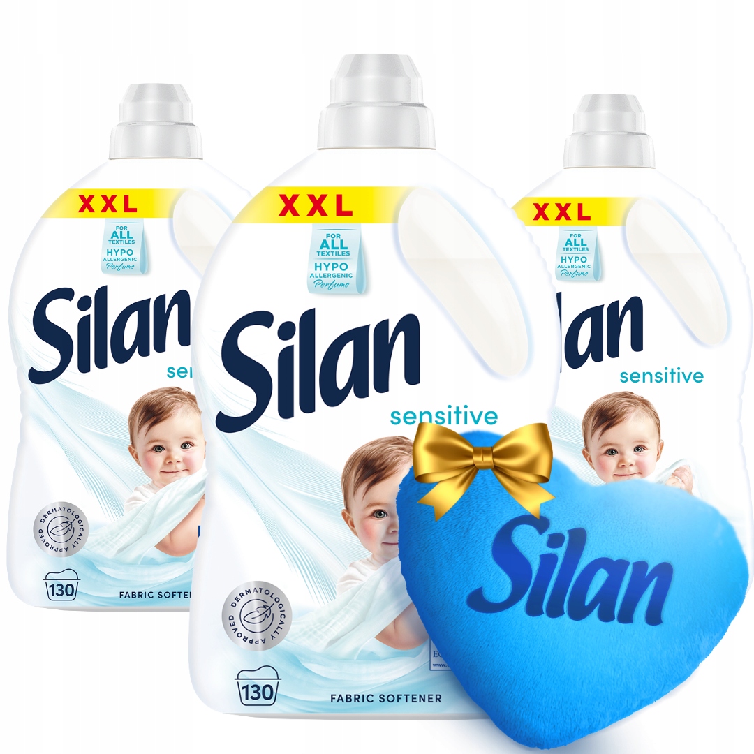 Silan Płyn do Płukania Sensitive 390pr 2,86L x3